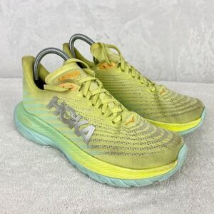 Hoka Mach 5 Running Shoes Womens US 8 B Yellow Lime Green Citrus Glow Sneakers